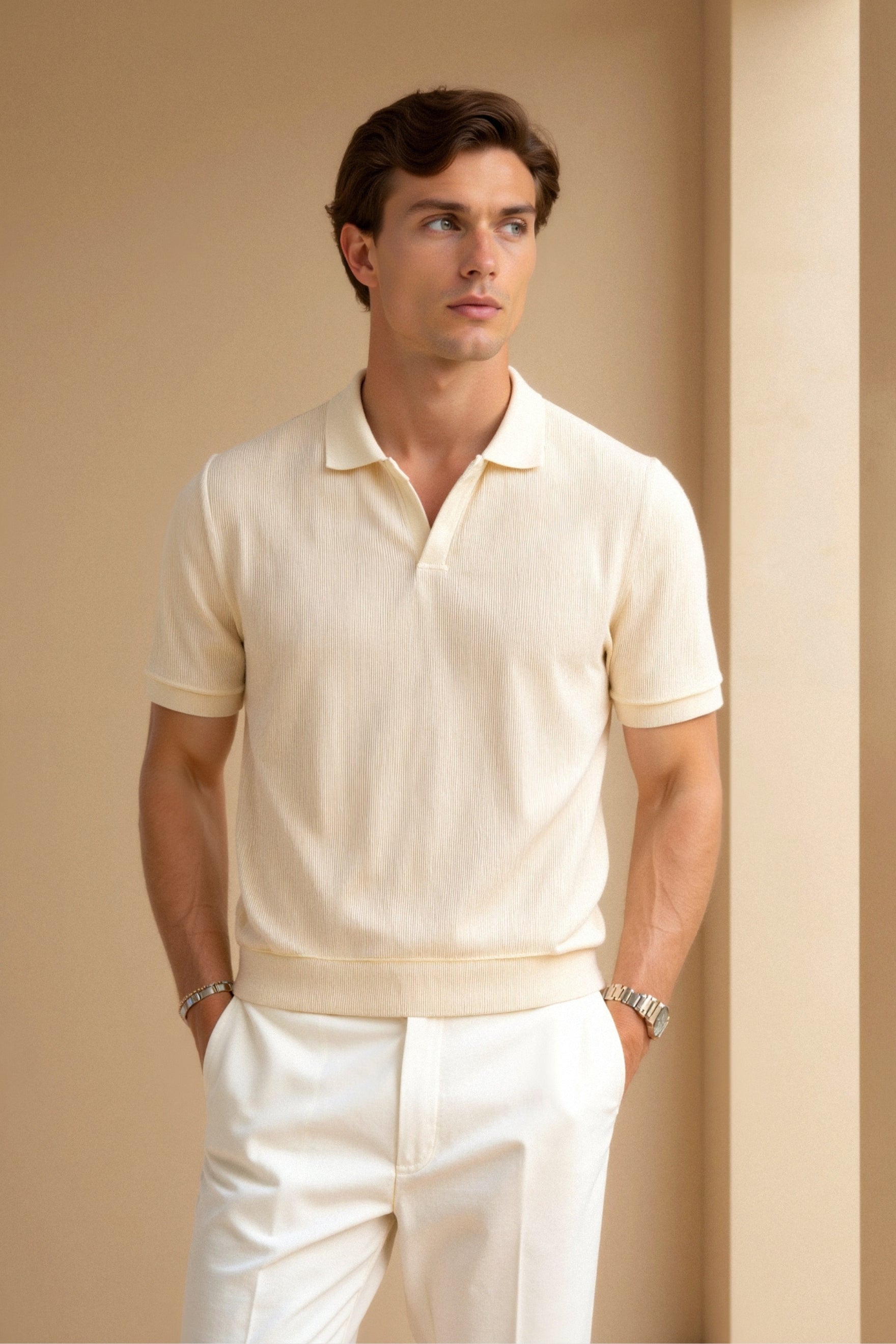 Bero – Beiges Poloshirt