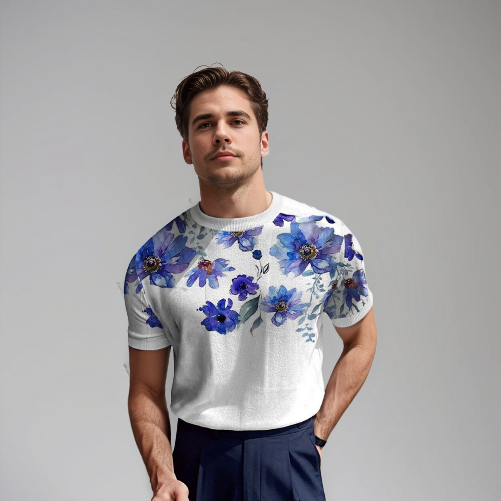 Damir – Florales Kurzarmshirt