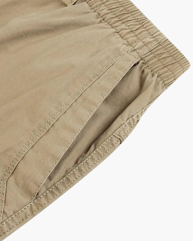 Ryden – Gerade geschnittene Baumwollhose mit Elastikbund