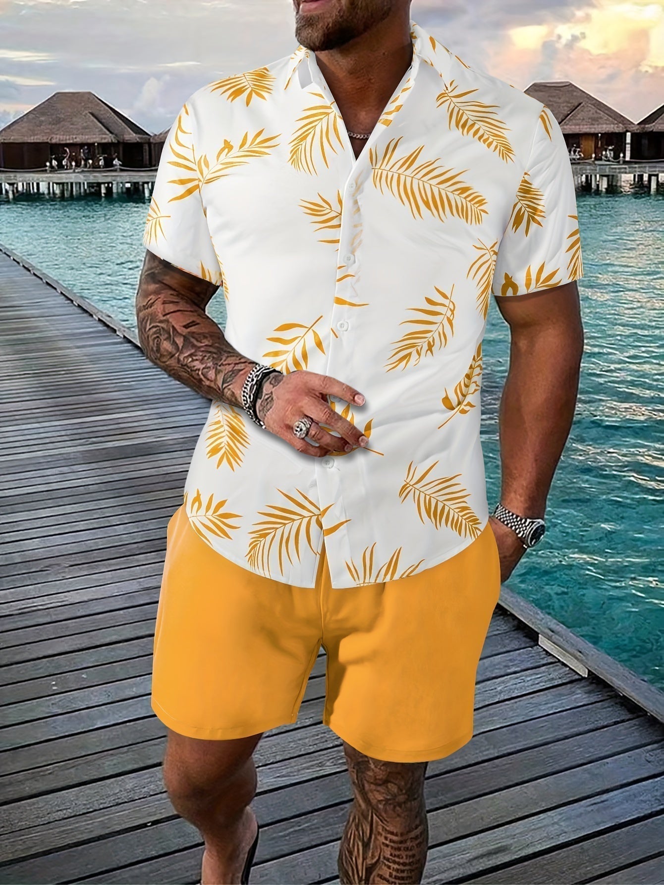 Karlo – Sommer Shorts-Set mit Kurzarmhemd