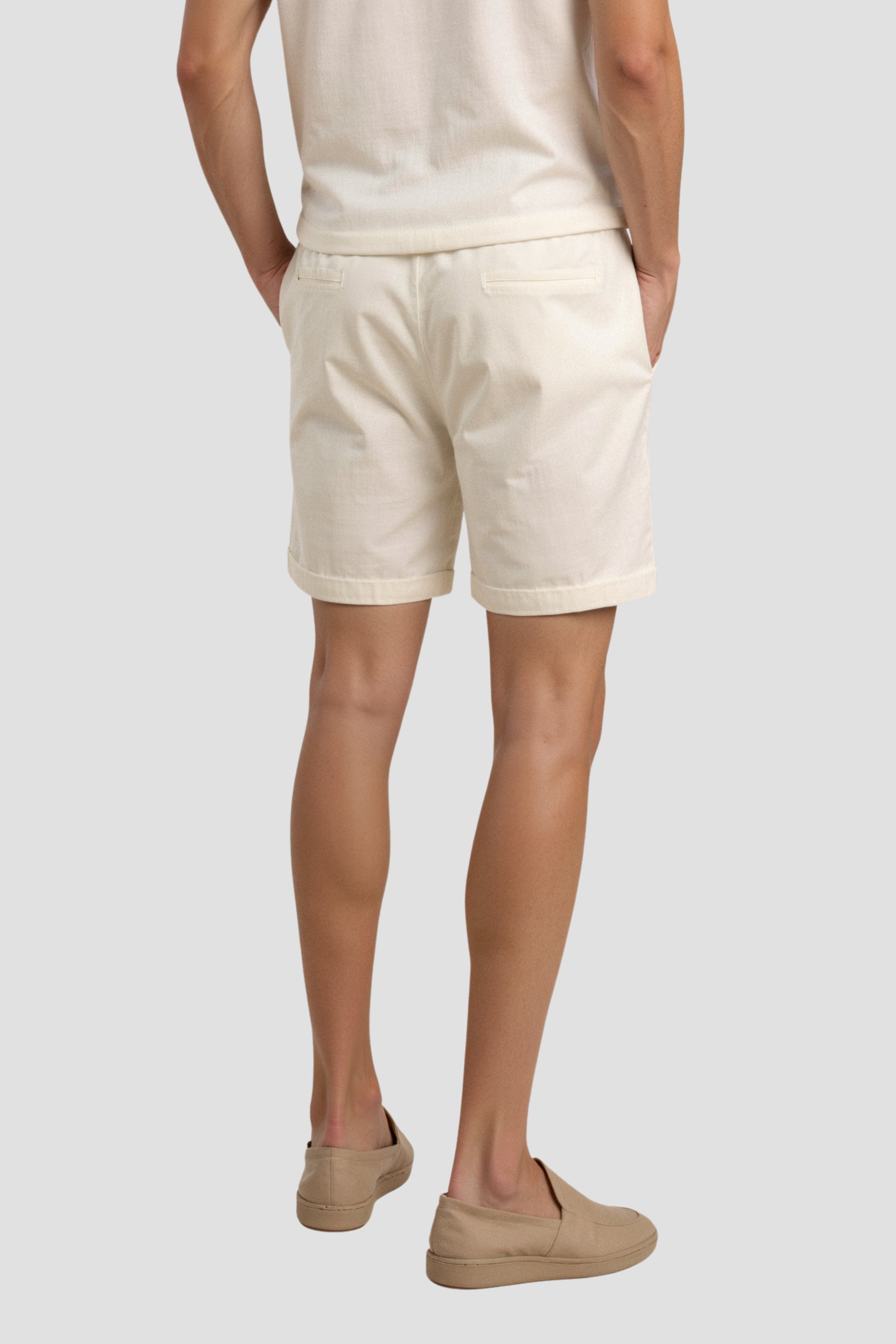Elian – Beige Herren Shorts mit Kordelzug