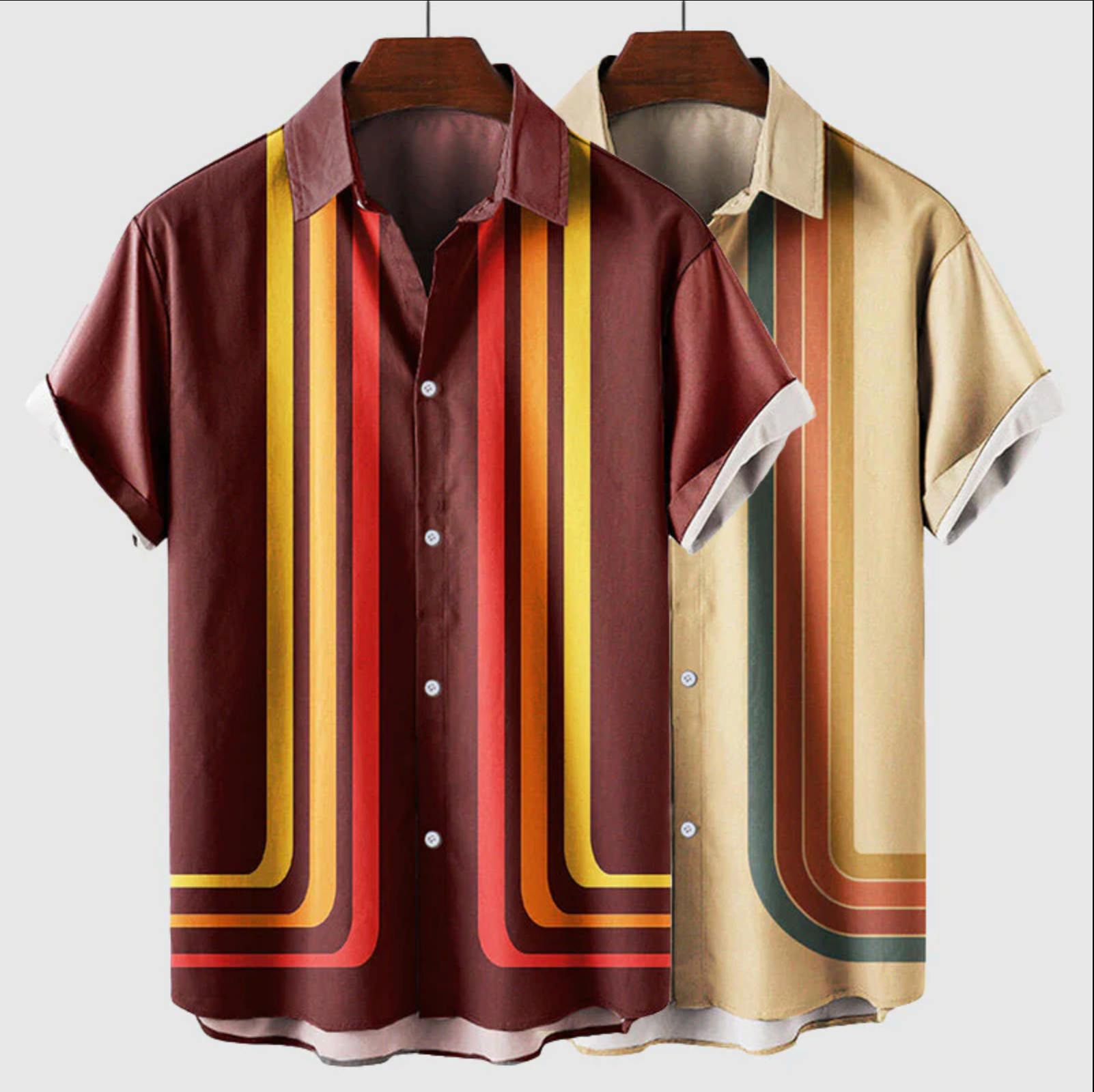 Silvan – Kurzarmhemd mit Retro Muster