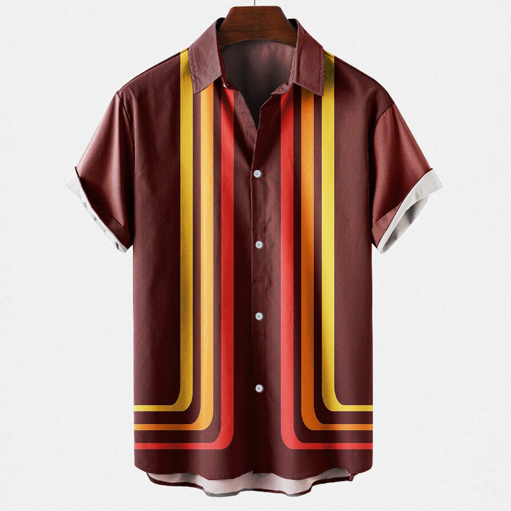 Silvan – Kurzarmhemd mit Retro Muster