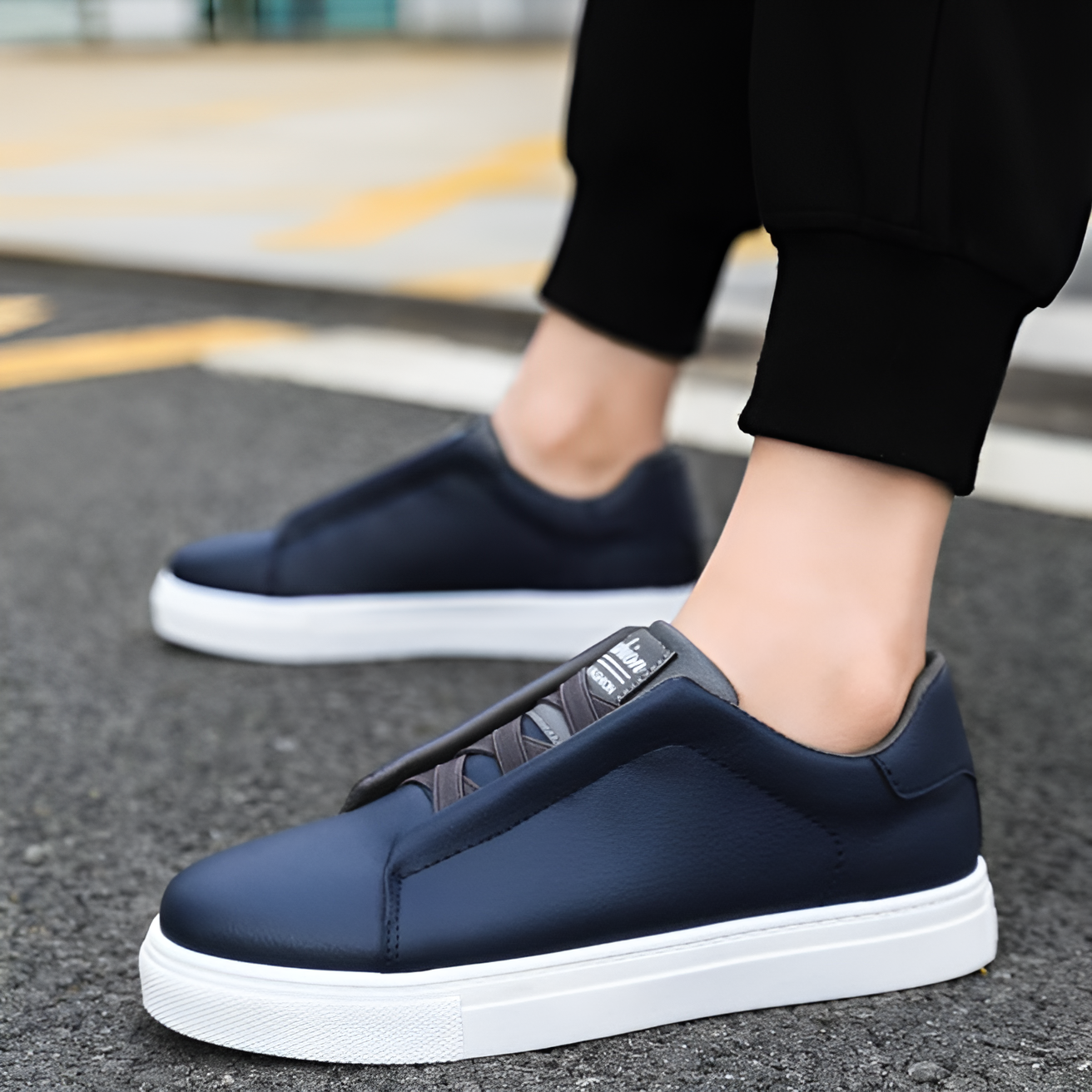 Damian – Weißer Leder Sneaker