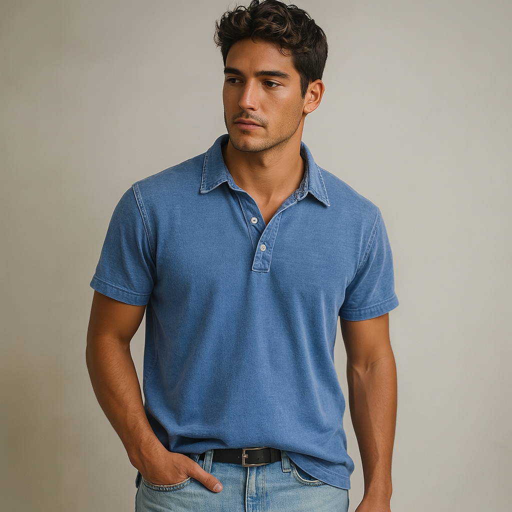 Kian – Vintage Kurzarm Poloshirt Herren