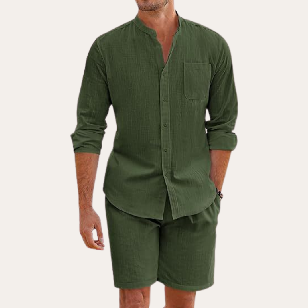 Elio – Sommer Set mit Stehkragen und Shorts