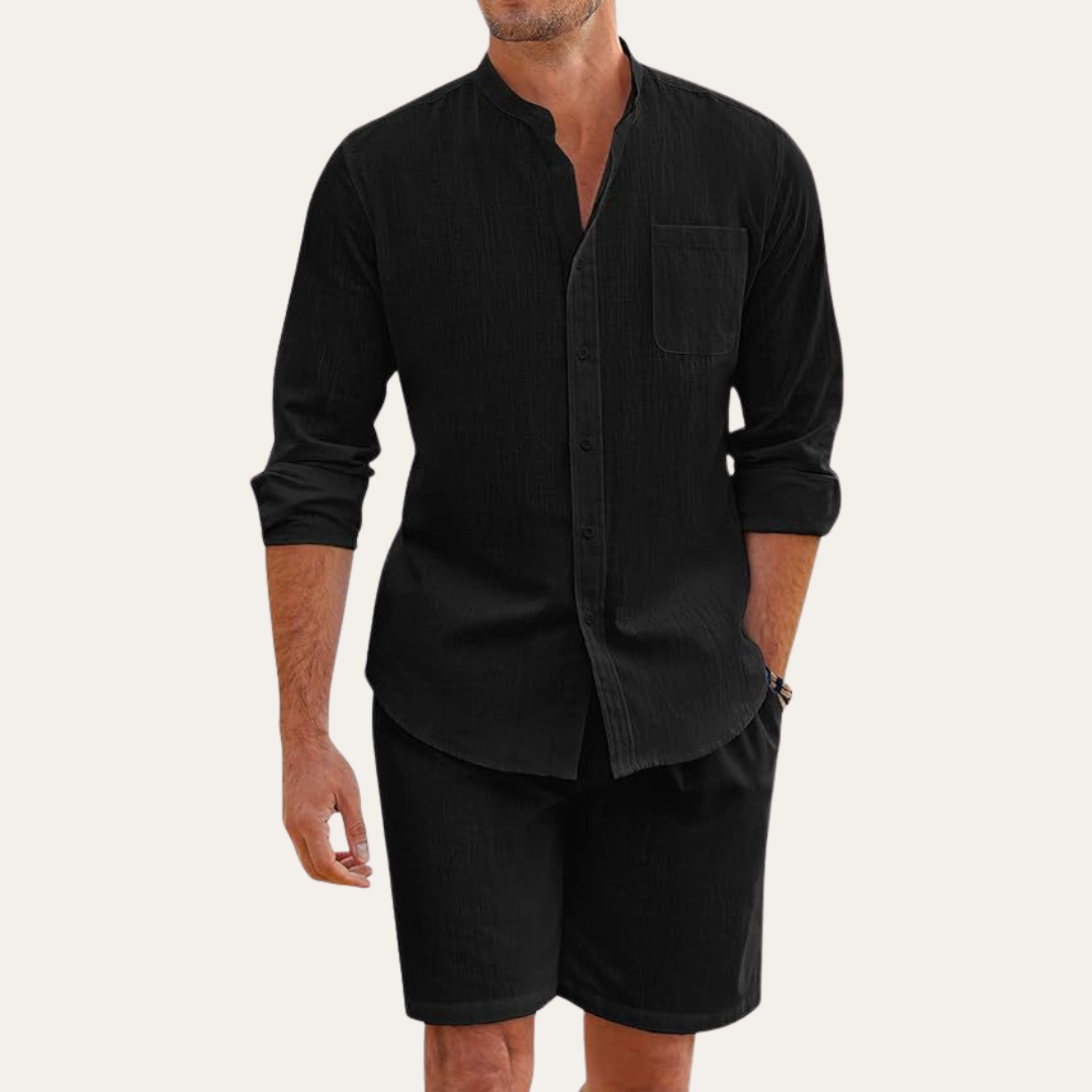 Elio – Sommer Set mit Stehkragen und Shorts