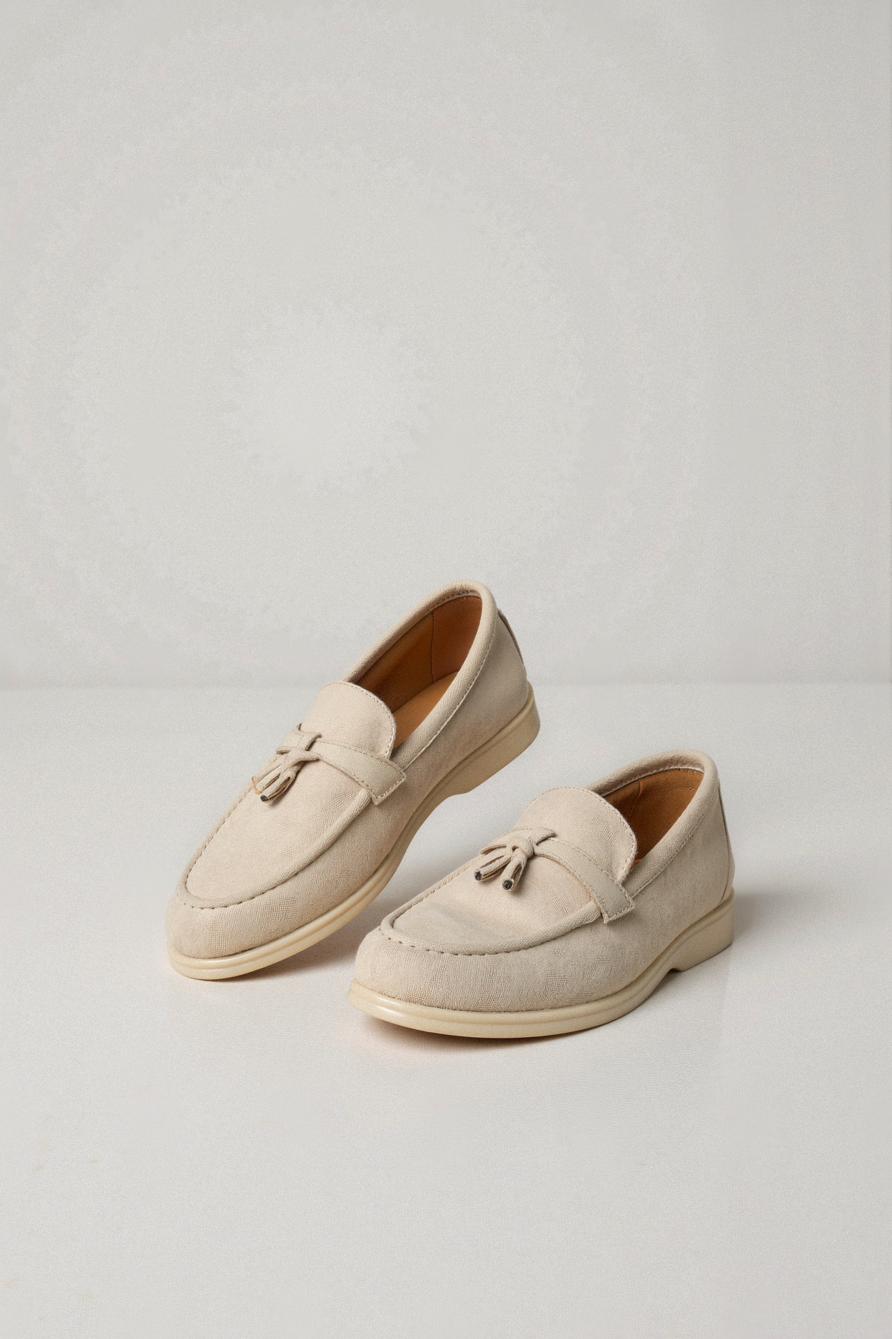Silvano – Beige Quasten Loafer