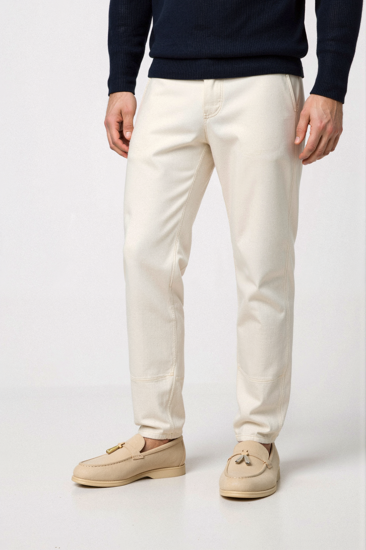 Silvano – Beige Quasten Loafer