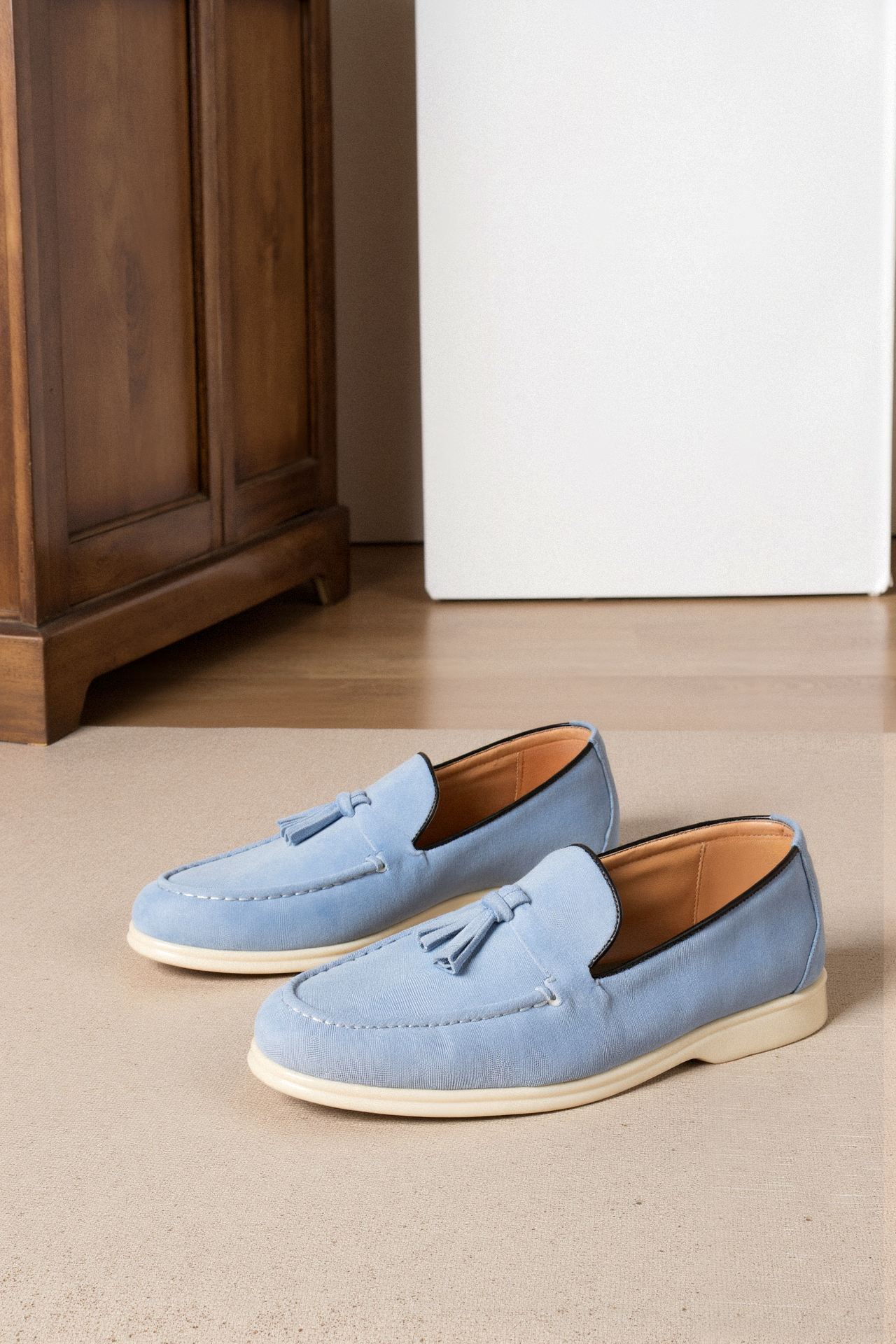 Silvano – Beige Quasten Loafer