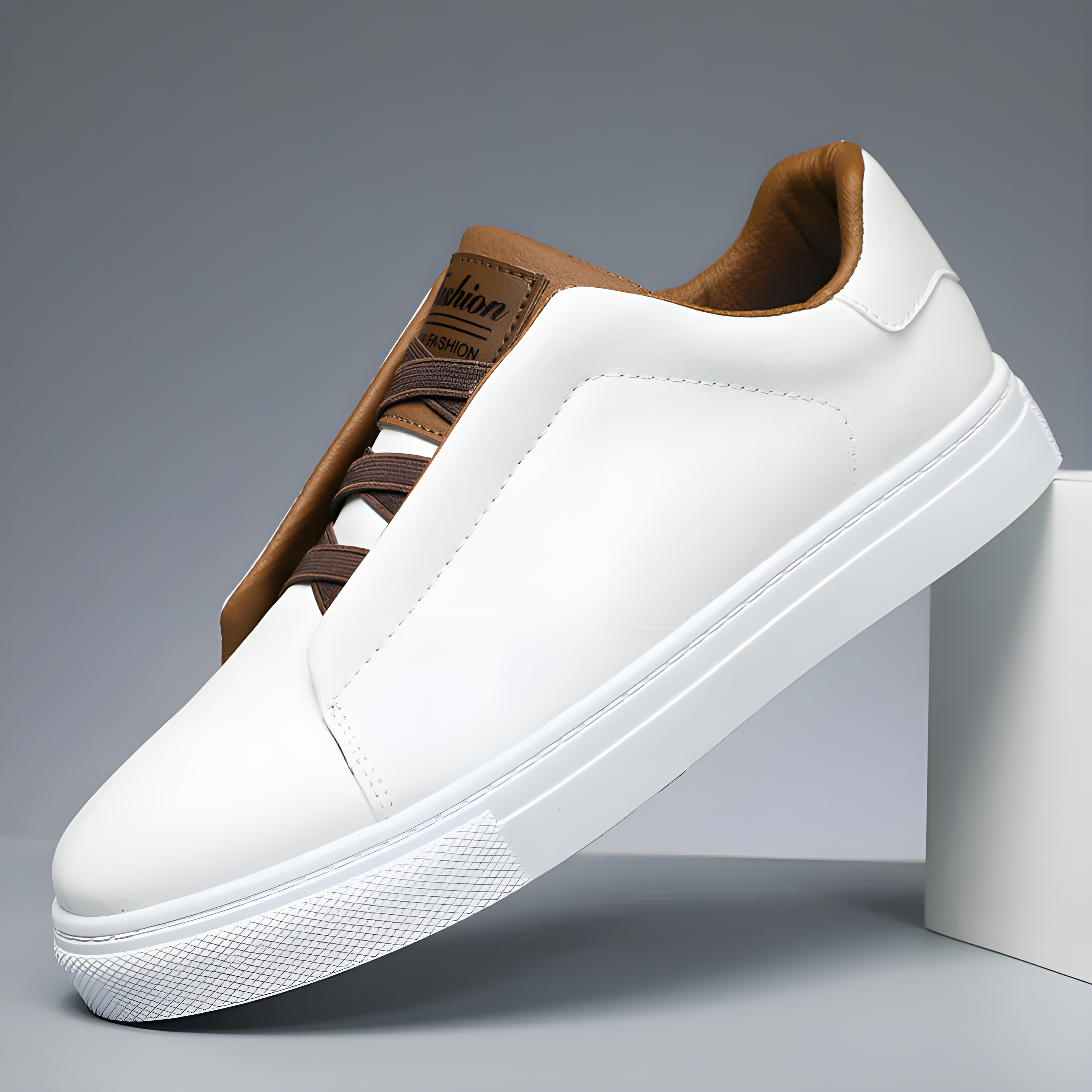 Damian – Weißer Leder Sneaker