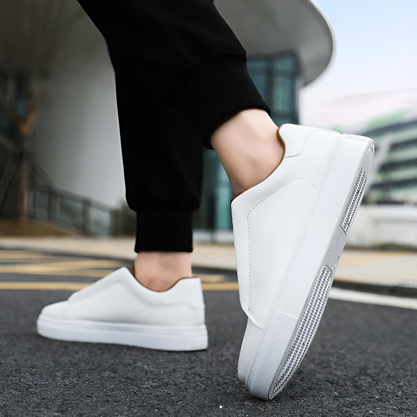 Damian – Weißer Leder Sneaker