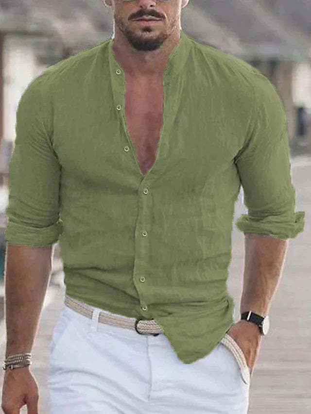 Tarek – Elegantes Leinenhemd aus hochwertigem Stoff