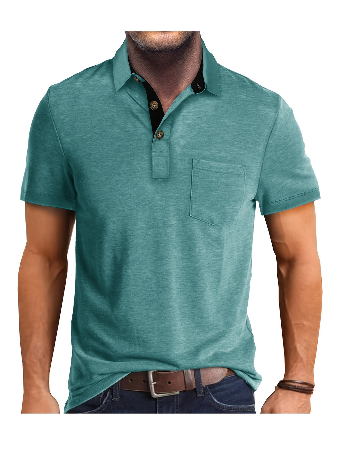Miro – Kurzarm Poloshirt mit Knopfleiste