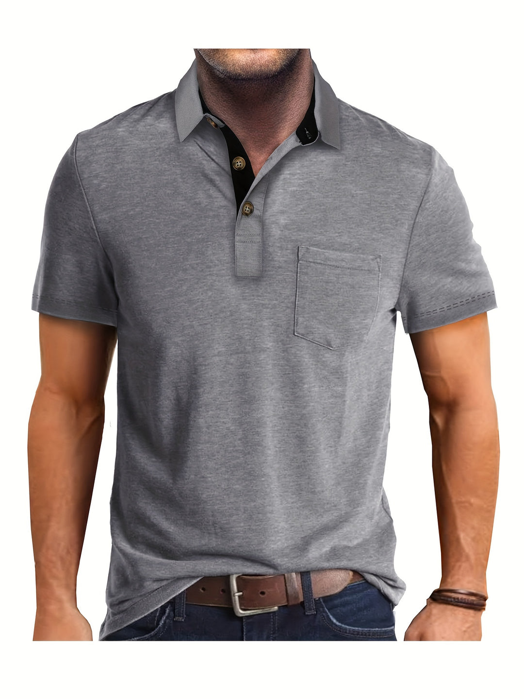 Miro – Kurzarm Poloshirt mit Knopfleiste