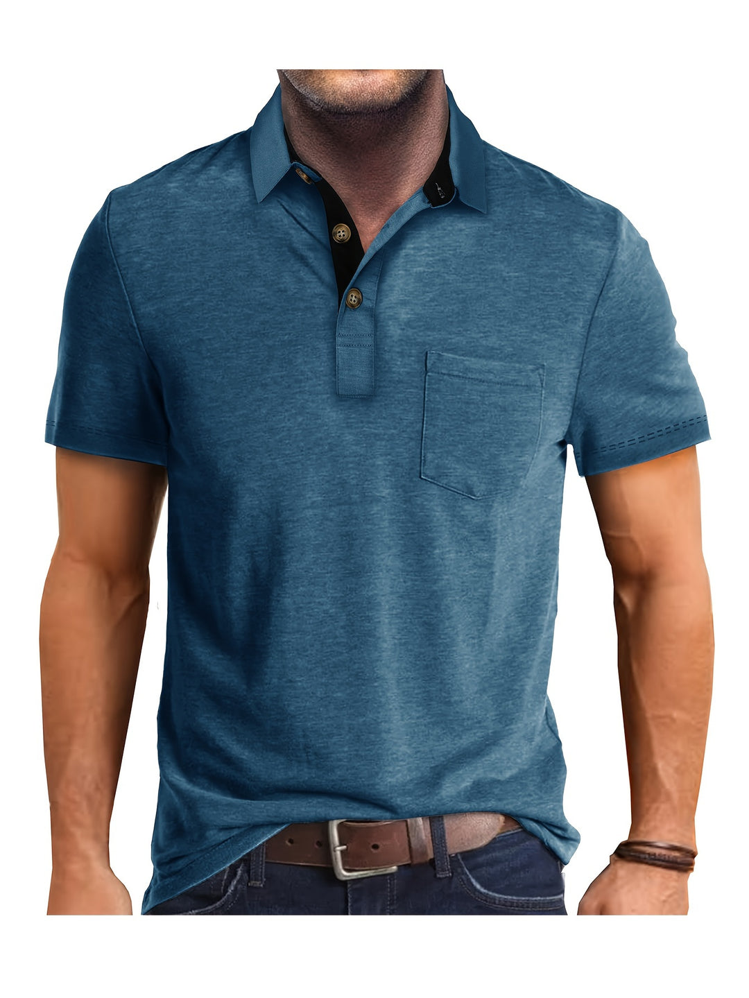Miro – Kurzarm Poloshirt mit Knopfleiste