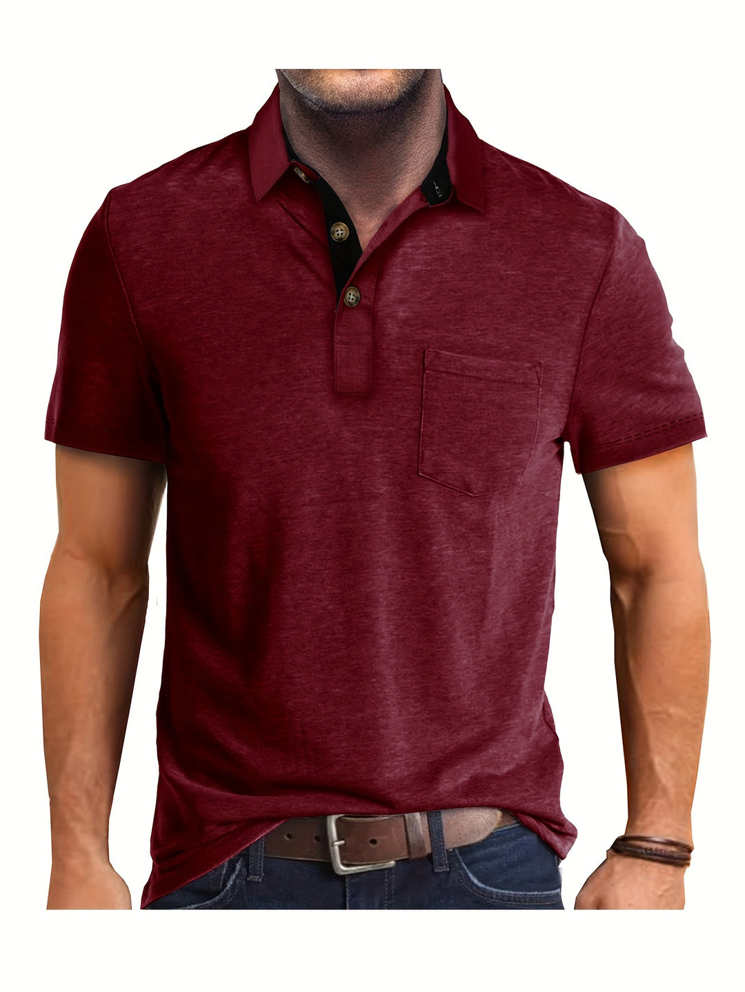 Miro – Kurzarm Poloshirt mit Knopfleiste