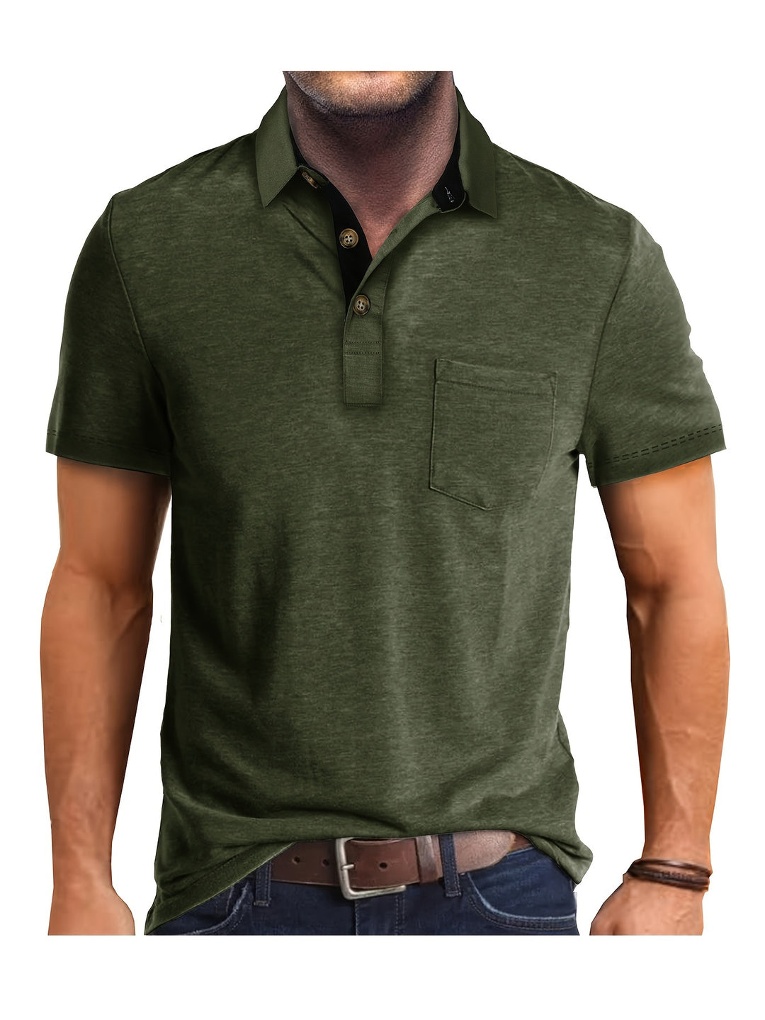 Miro – Kurzarm Poloshirt mit Knopfleiste