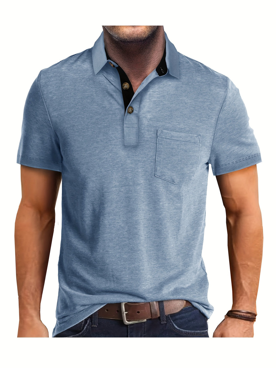 Miro – Kurzarm Poloshirt mit Knopfleiste