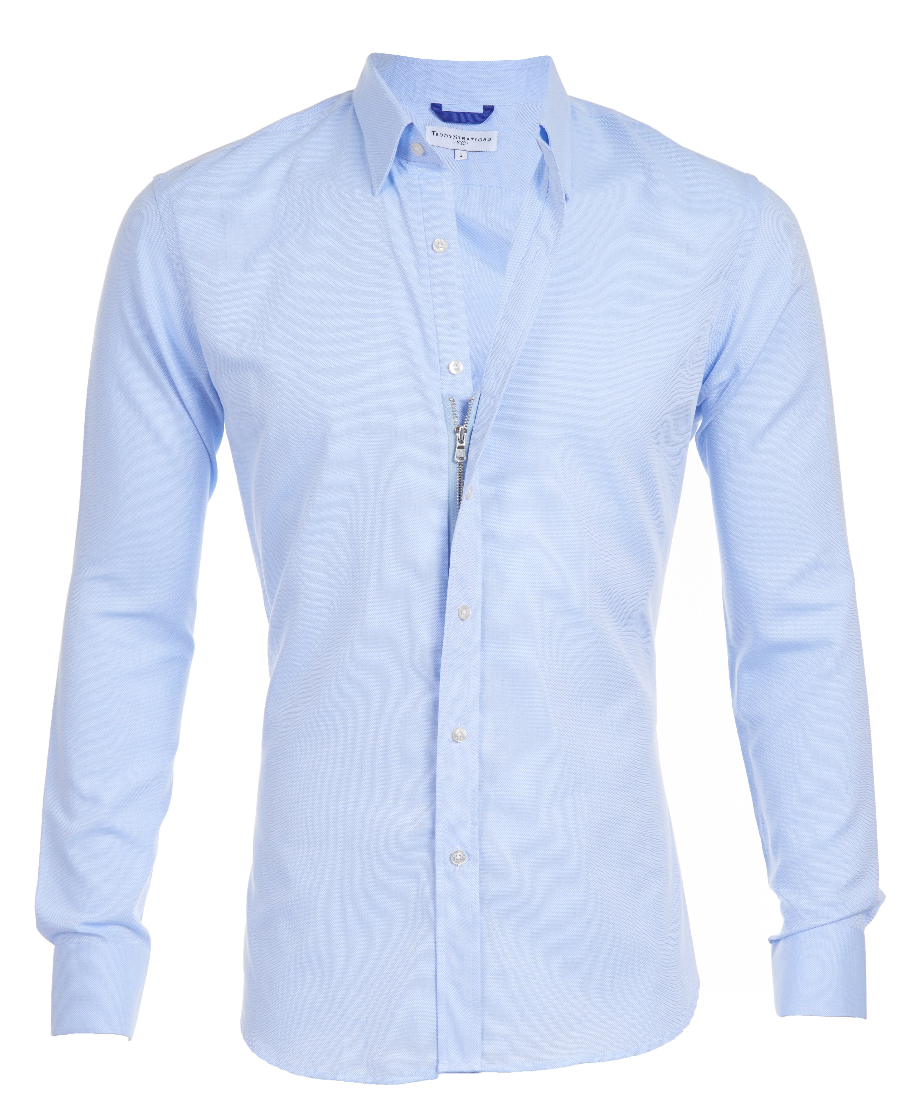 Siro – Zip Fit Hemd Herren