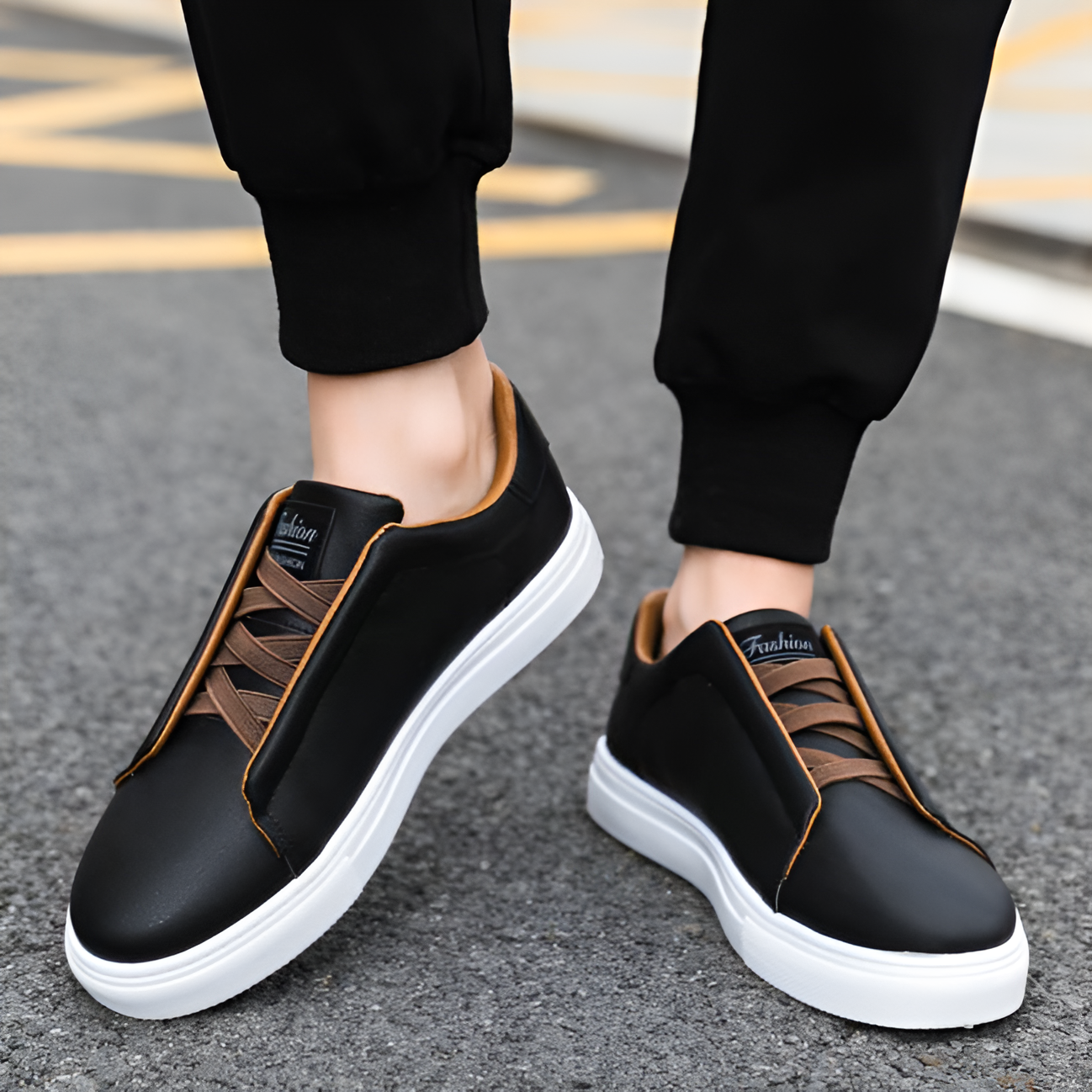 Damian – Weißer Leder Sneaker