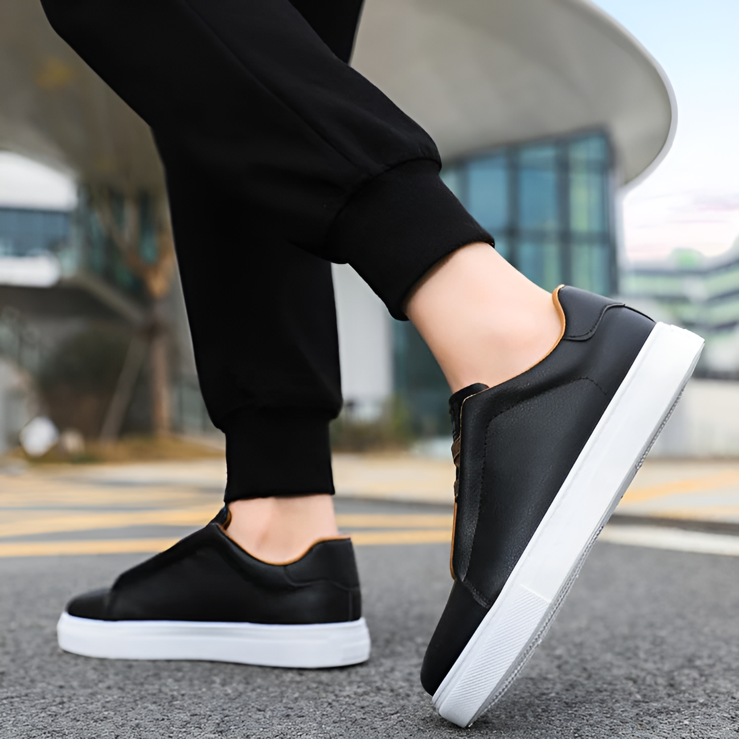 Damian – Weißer Leder Sneaker