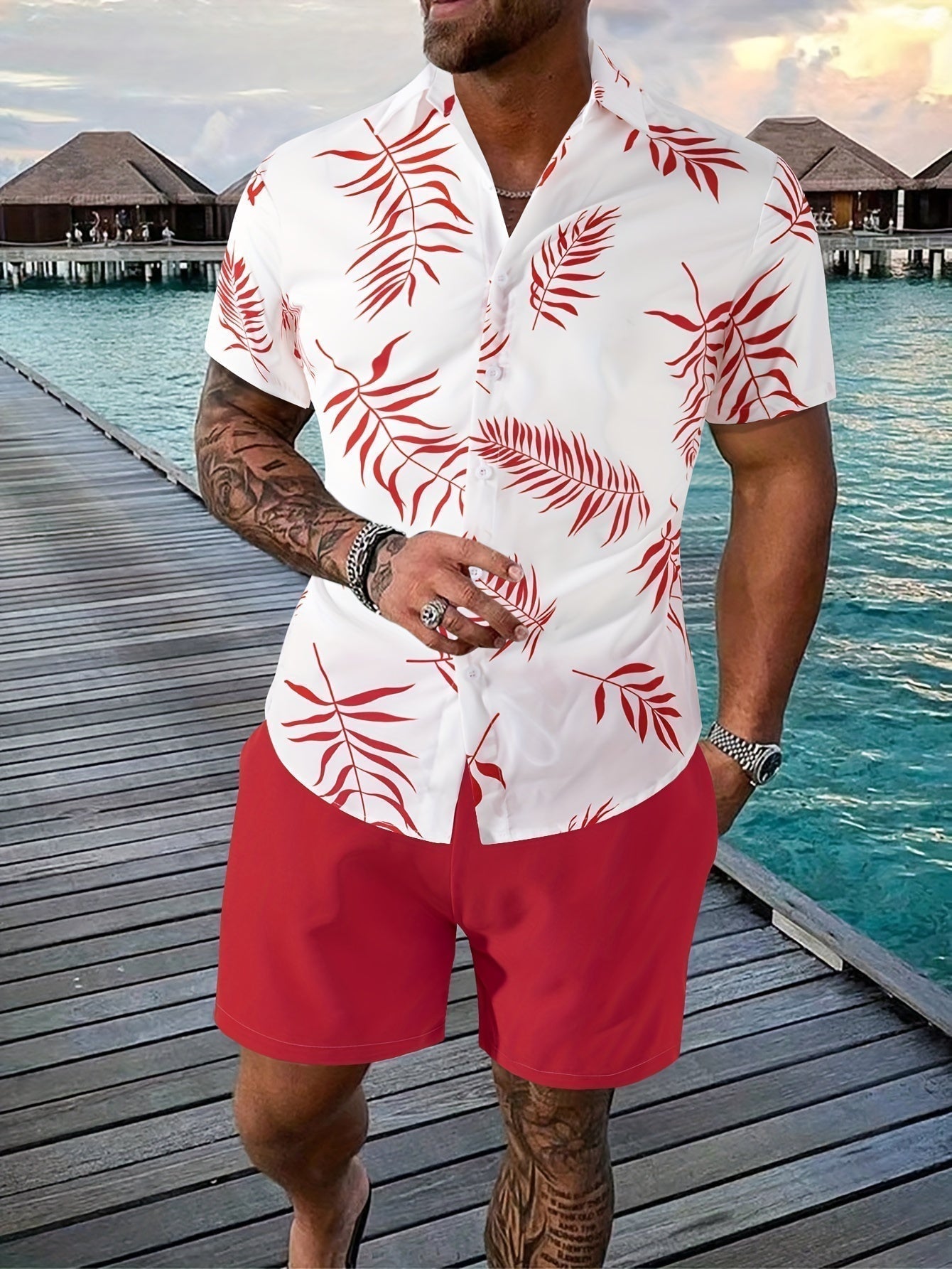 Karlo – Sommer Shorts-Set mit Kurzarmhemd