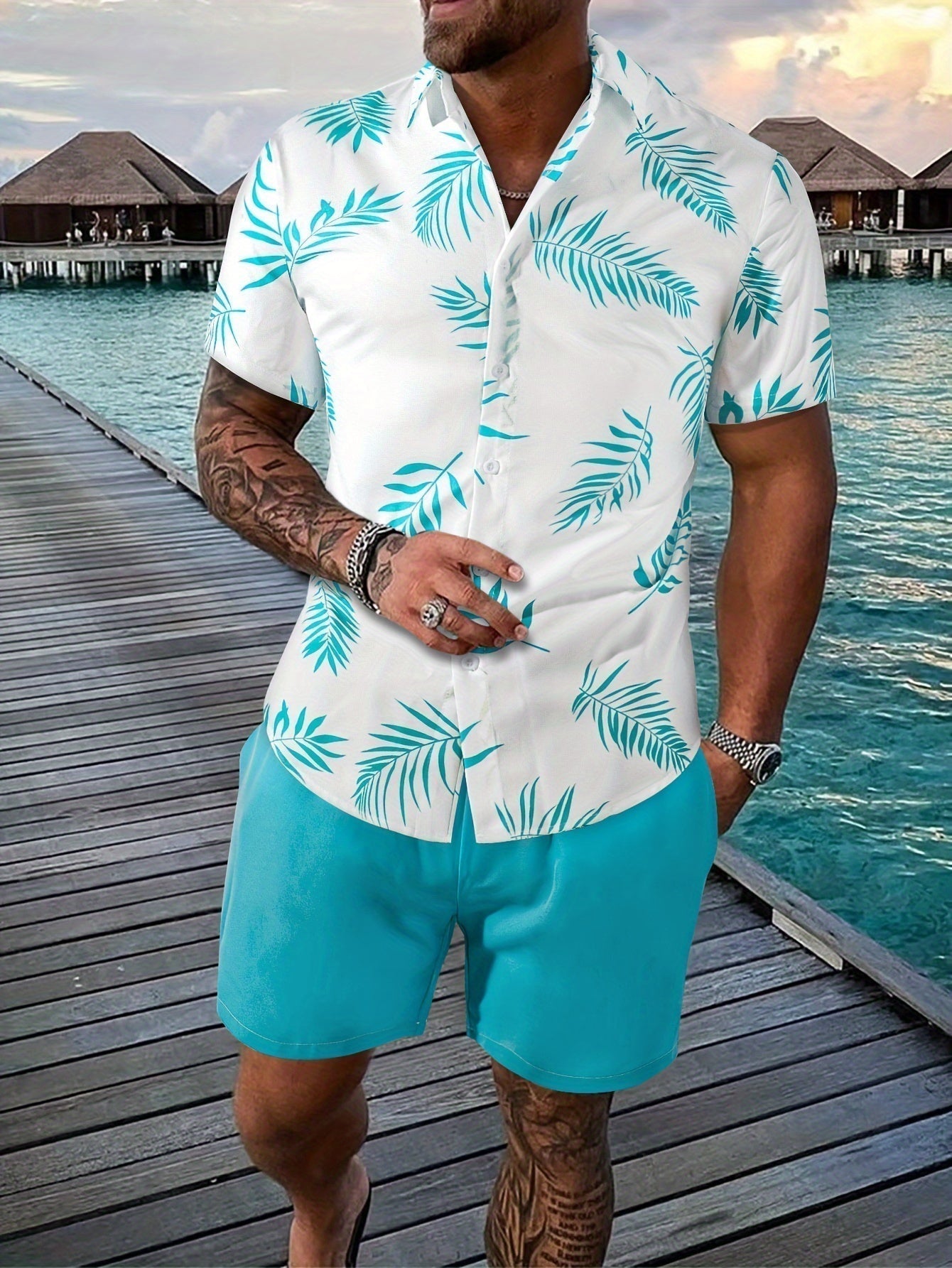 Karlo – Sommer Shorts-Set mit Kurzarmhemd