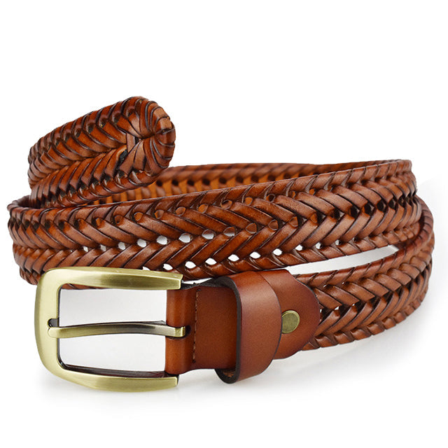 Cedric – Geflochtener Ledergürtel mit klassischem Look