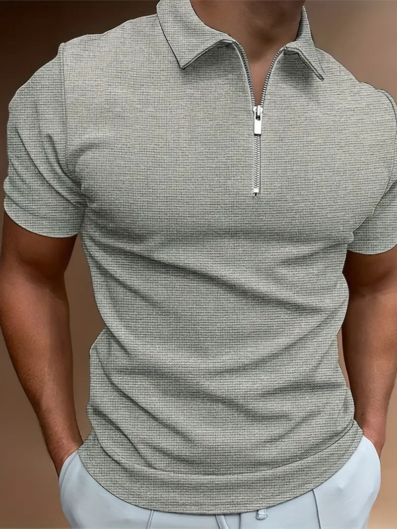 Jaro – Poloshirt mit Reißverschluss & kurzen Ärmeln