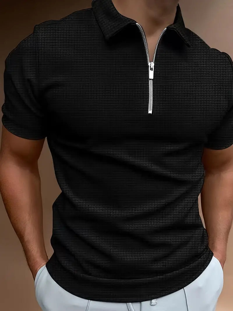 Jaro – Poloshirt mit Reißverschluss & kurzen Ärmeln