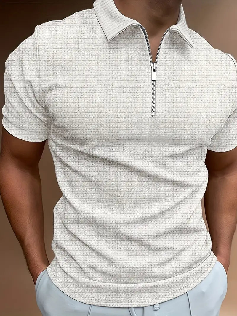 Jaro – Poloshirt mit Reißverschluss & kurzen Ärmeln