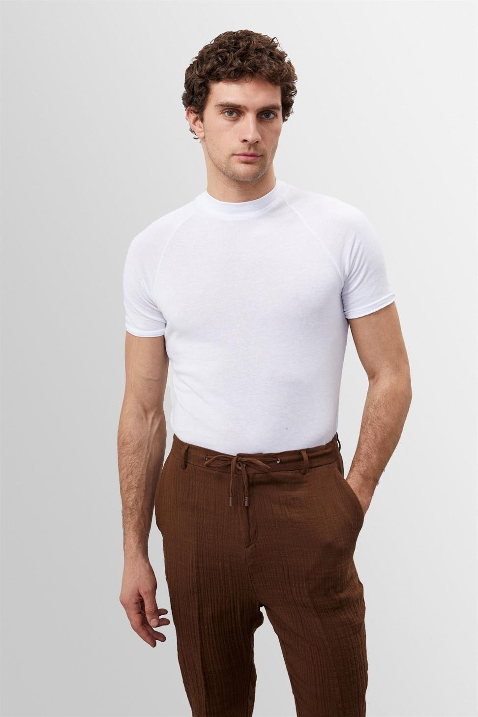 Joakim – Weißes Slim Fit T-Shirt