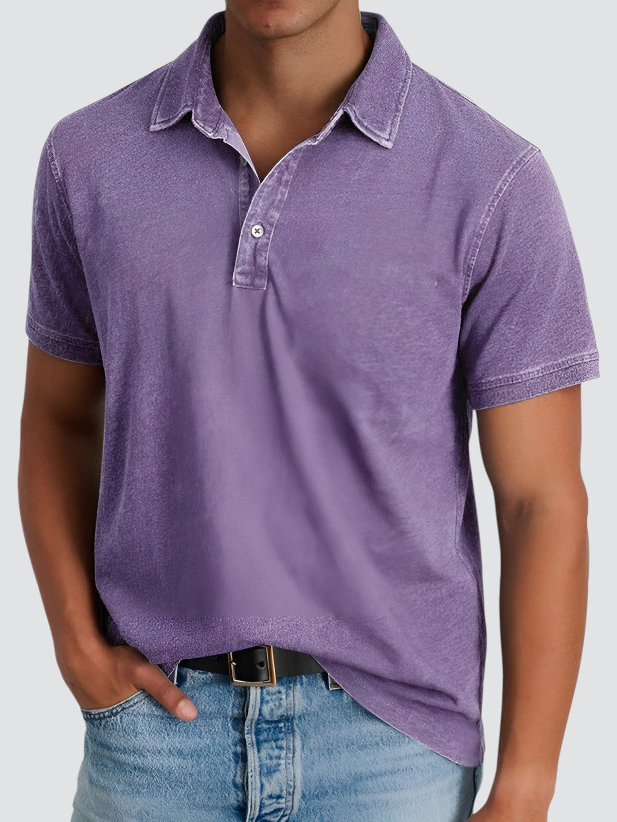 Kian – Vintage Kurzarm Poloshirt Herren