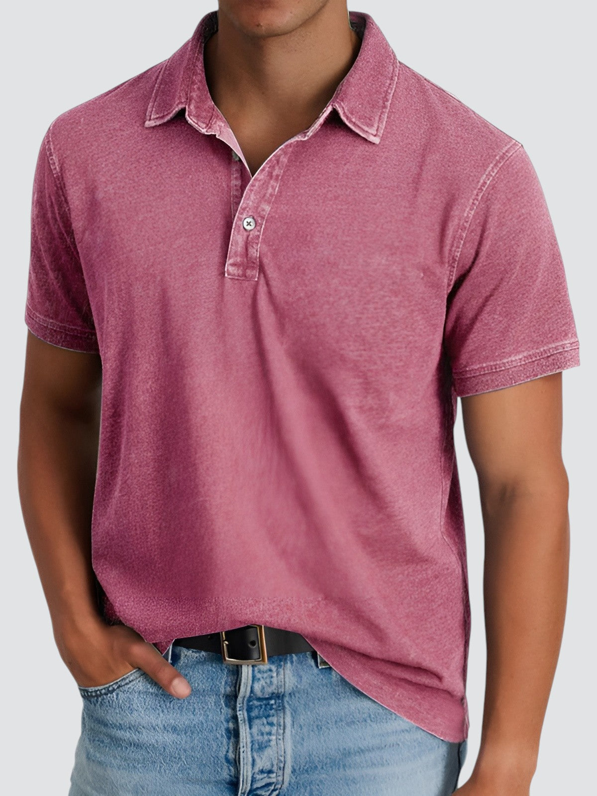 Kian – Vintage Kurzarm Poloshirt Herren