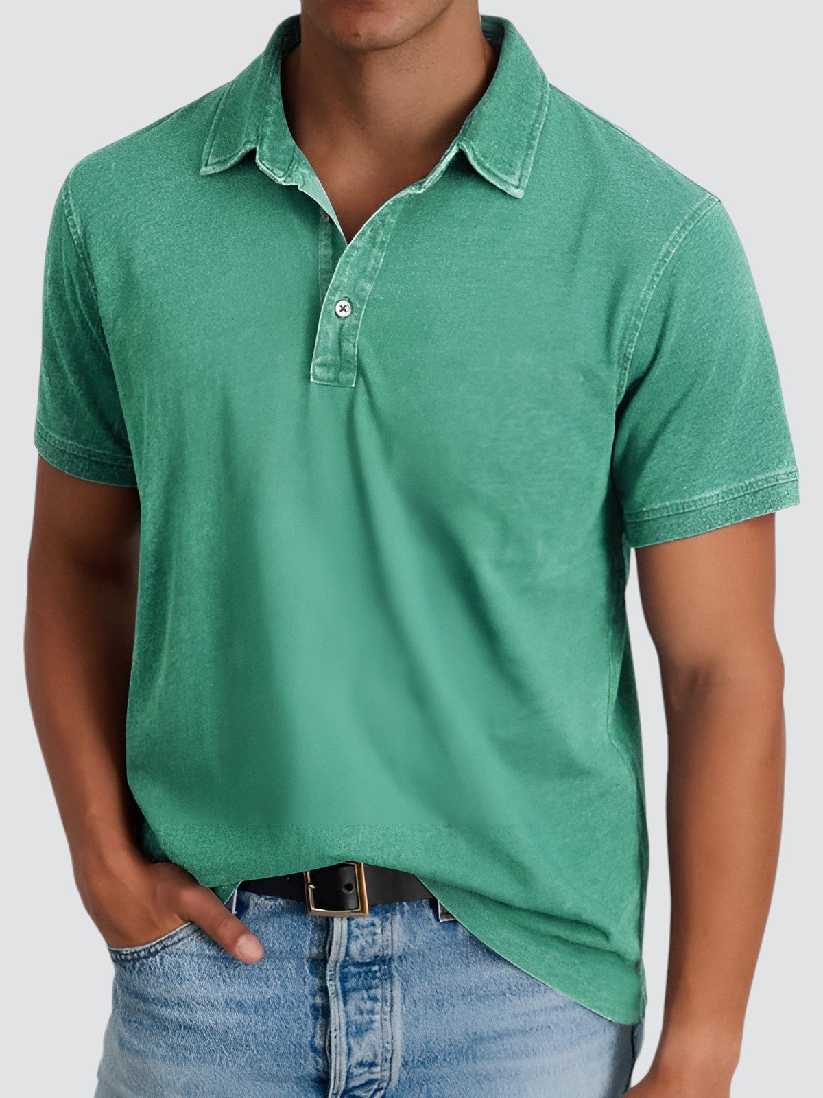 Kian – Vintage Kurzarm Poloshirt Herren