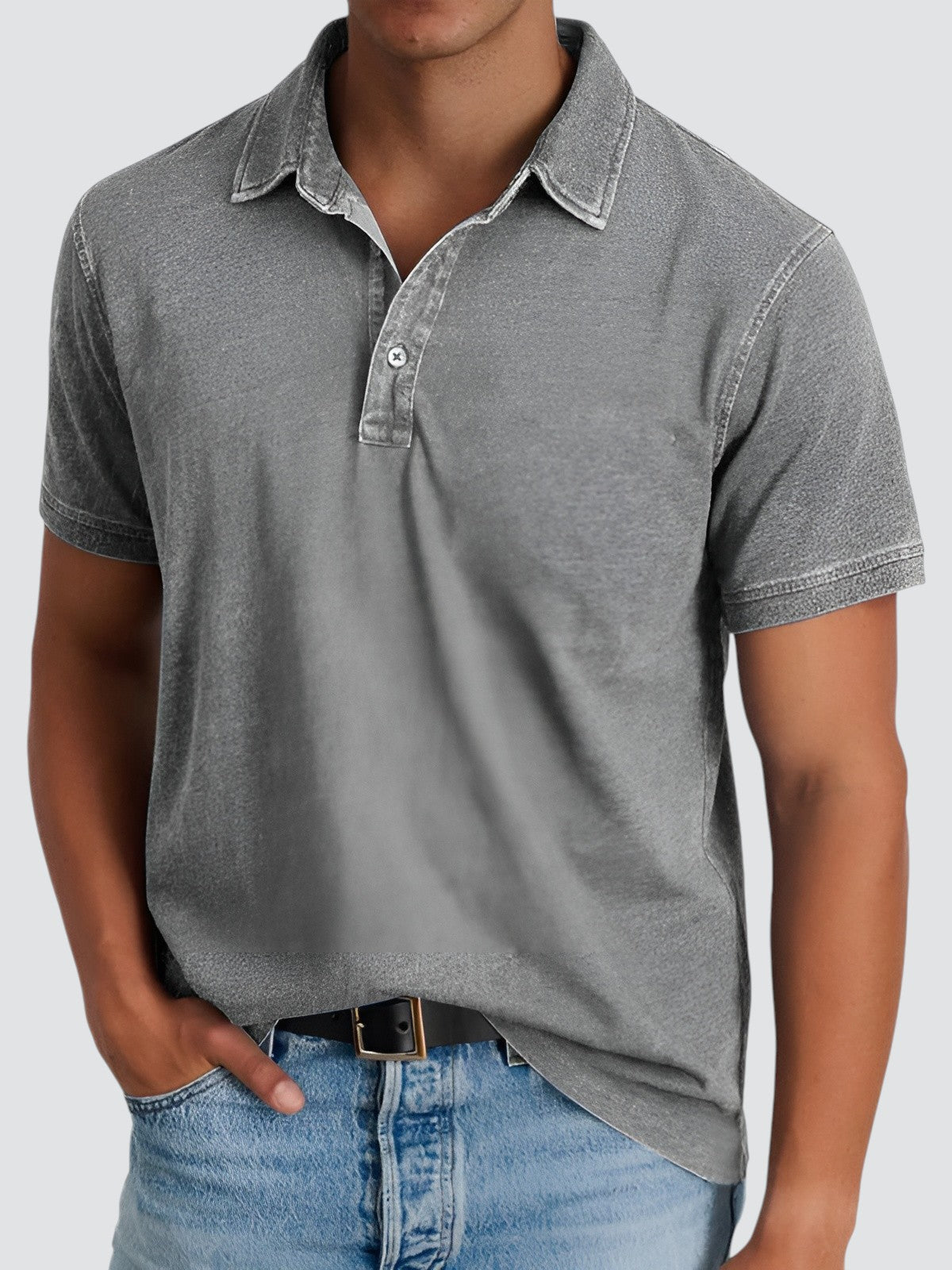 Kian – Vintage Kurzarm Poloshirt Herren