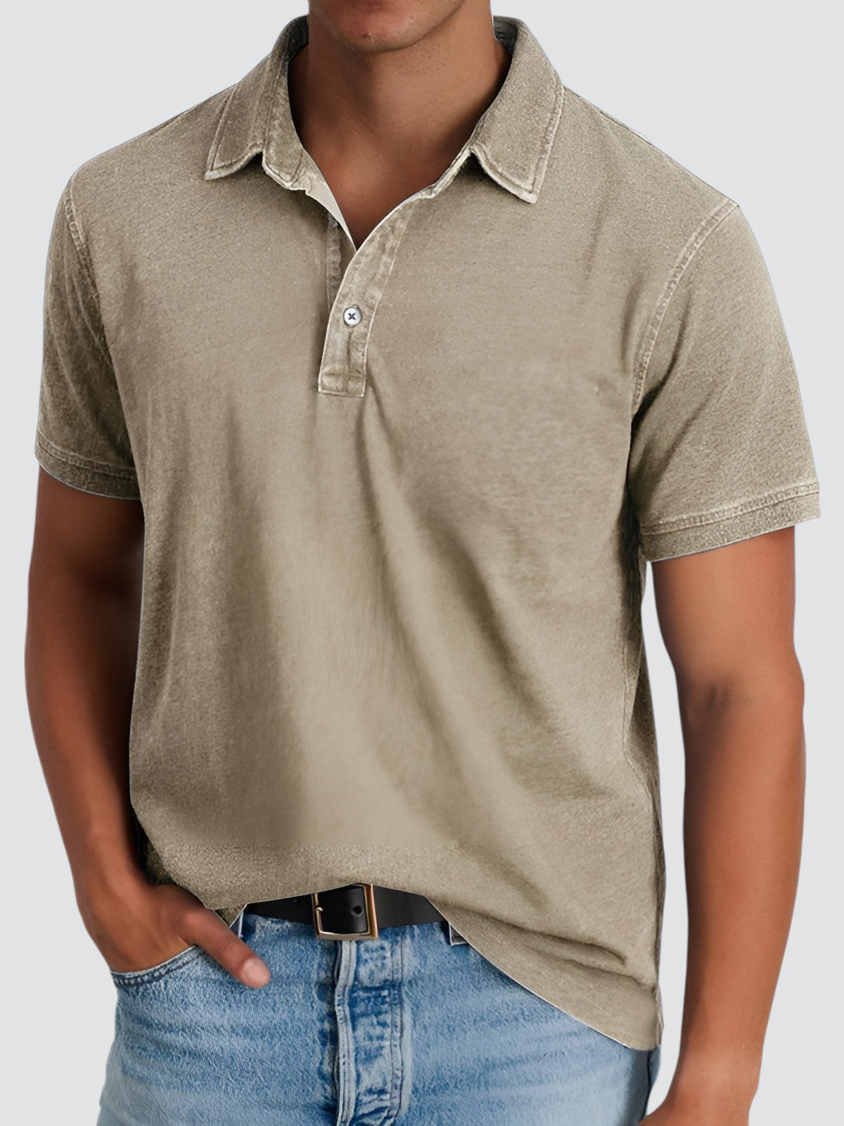 Kian – Vintage Kurzarm Poloshirt Herren