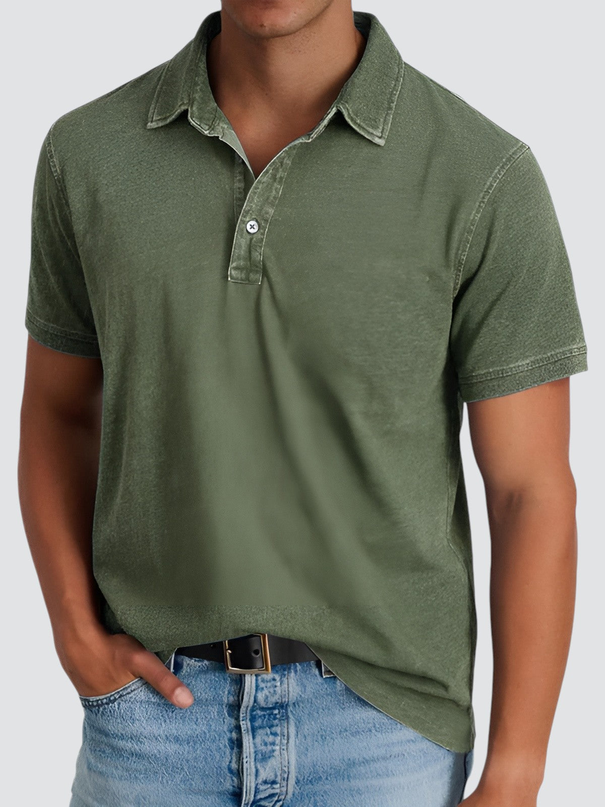 Kian – Vintage Kurzarm Poloshirt Herren