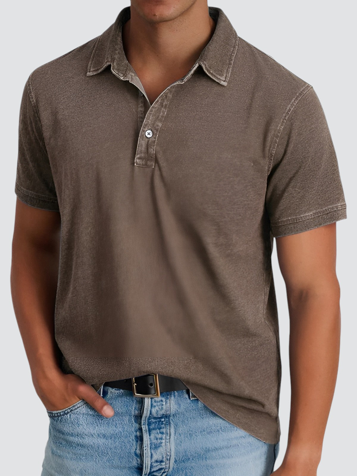 Kian – Vintage Kurzarm Poloshirt Herren